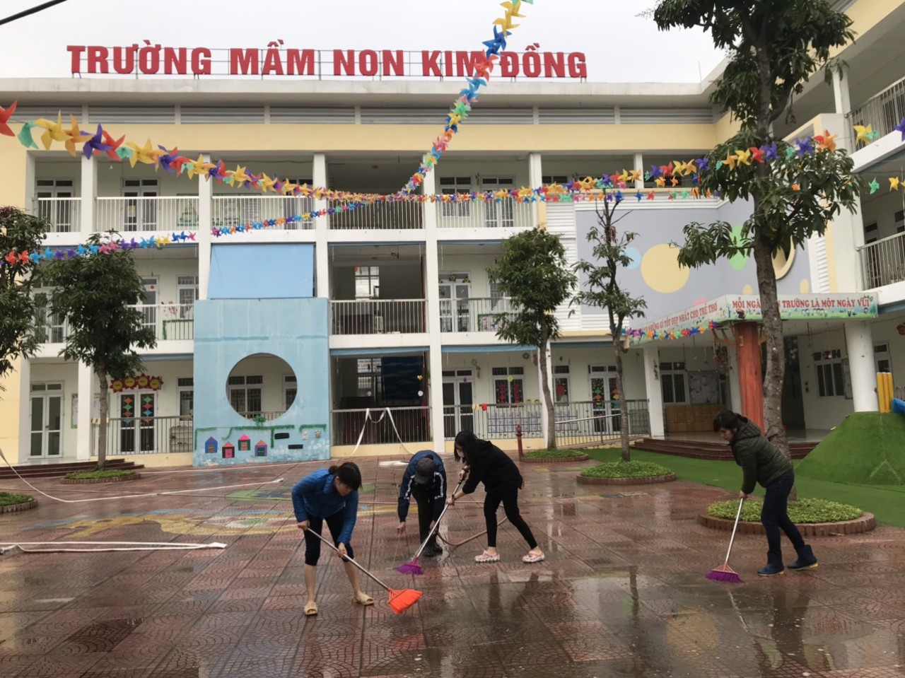 Công tác phòng chống dịch bệnh nCoV trong trường mầm non Kim Đồng -quận Hà Đông - TP Hà Nội
