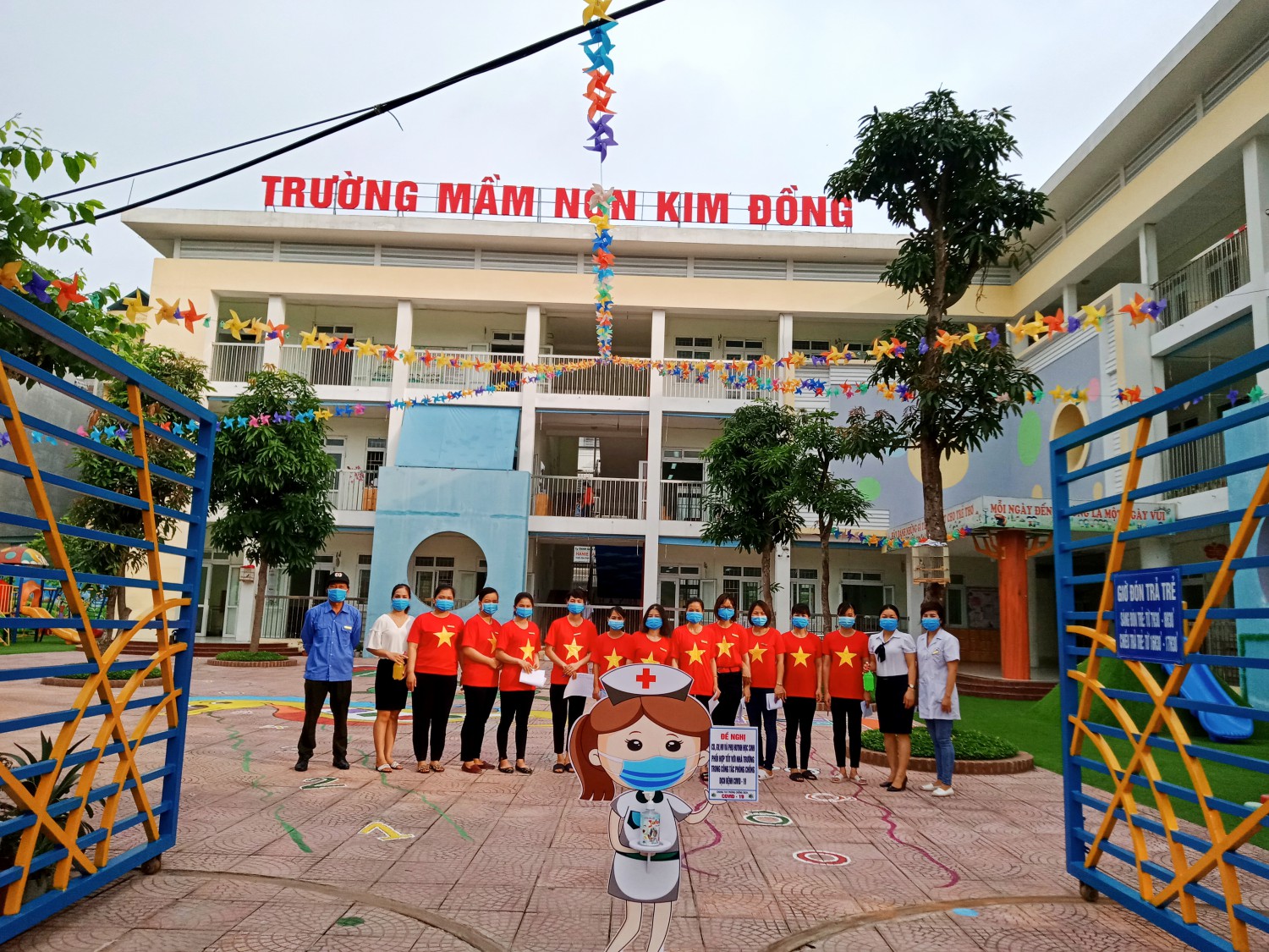Ngày đầu "tựu trường" sau kỳ nghỉ dịch covid - 19 của Cô - Trò trường MN Kim Đồng